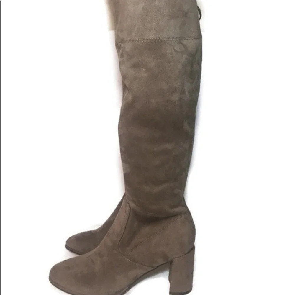 MARC FISHER OTK SUEDE TALL HEEL BOOTS TASS…